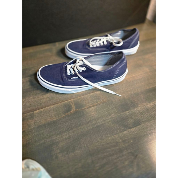 Mens Vans Navy Blue & White Authentic Sneakers Size 10 - Picture 3 of 11
